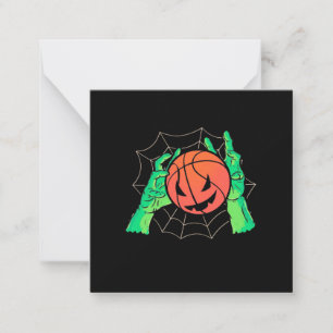 Halloween Gift Basketball Halloween Card