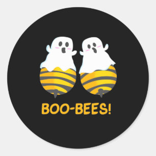 Halloween Gift Boo Bees Classic Round Sticker