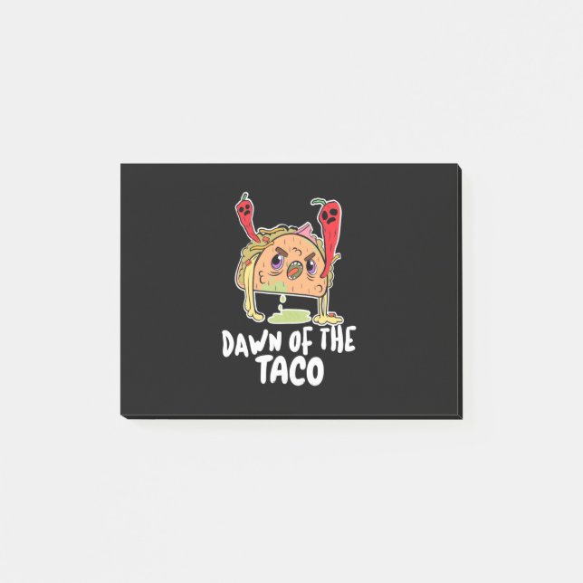 Halloween Gift | Dawn Of The Taco Halloween Post-it Notes (Front)