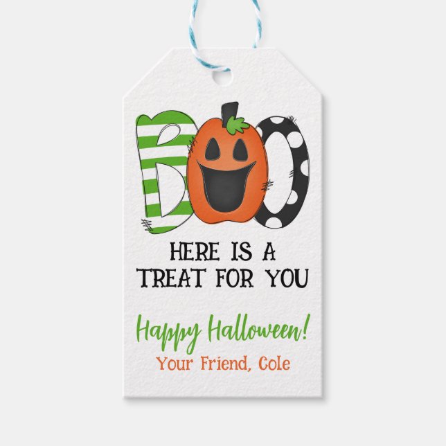Halloween Gift Favour Tag (Front)