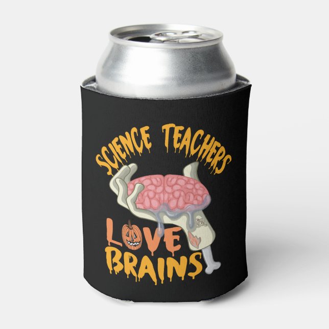 Halloween Gift For Science Teachers Funny T-Shirt Can Cooler (Can Front)