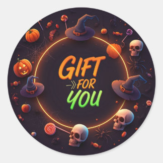 Halloween Gift for you Classic Round Sticker
