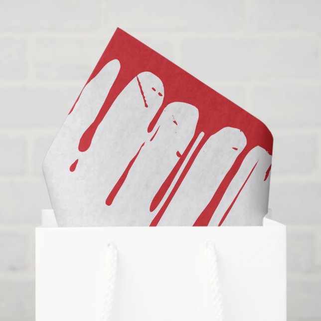 Halloween Gift - Gory Dripping Blood Funny Bloody Tissue Paper (Gift Bag)