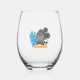 Halloween Gift Shirt Nightmare Before Christmas Stemless Wine Glass
