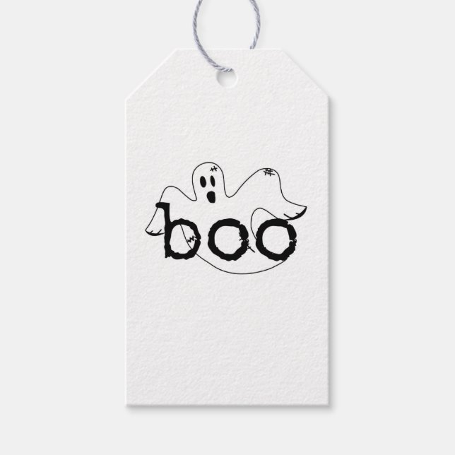 Halloween Gift Tag, Ghost, Boo Tags (Front)
