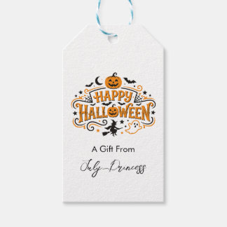 Halloween gift tags, personalised gift tags