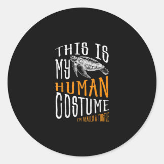 Halloween Gift This Is My Human Costume Classic Round Sticker