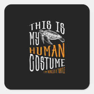 Halloween Gift This Is My Human Costume Square Sticker