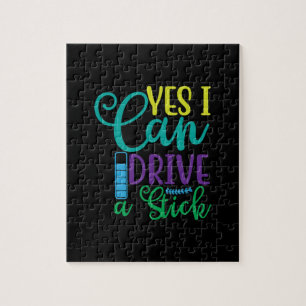 Halloween Gift Yes I Can Drive A Stick Jigsaw Puzzle