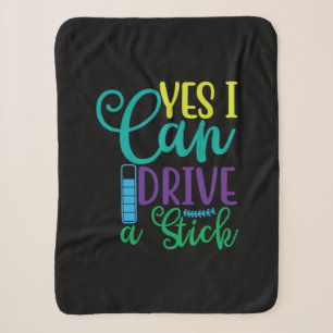Halloween Gift Yes I Can Drive A Stick Sherpa Blanket