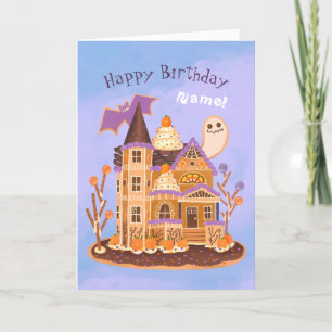 Halloween Gingerbread Haunted House Card