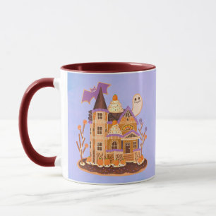 Halloween Gingerbread Haunted House Mug