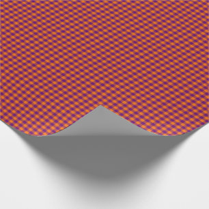 Halloween Gingham 03,Orange-Purple-Gift Wrap Paper