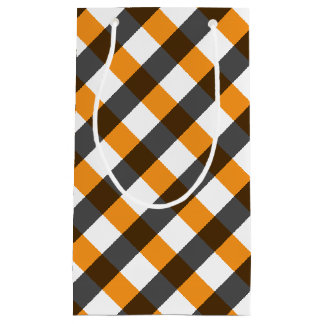 Halloween Gingham 10 Small Gift Bag