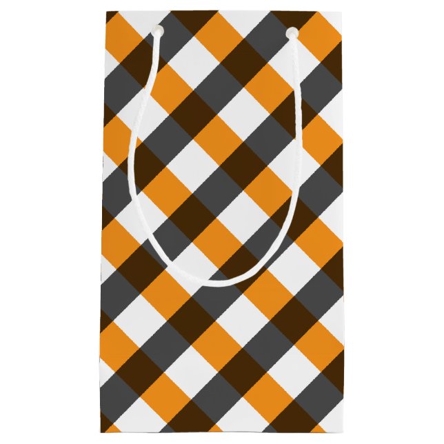 Halloween Gingham 10 Small Gift Bag (Front)