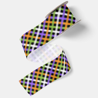 Halloween Gingham 1.2 Satin Ribbon