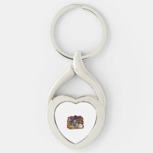 Halloween Giraffe Key Ring