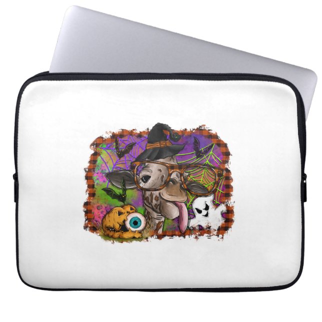 Halloween Giraffe Laptop Sleeve (Front)