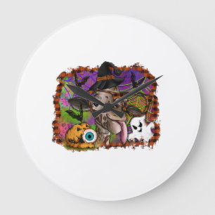 Halloween Giraffe Large Clock