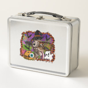 Halloween Giraffe Metal Lunch Box