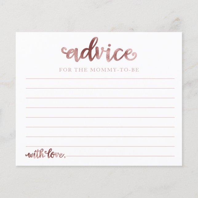 Halloween Girl Baby Shower Advice Cards (Front)