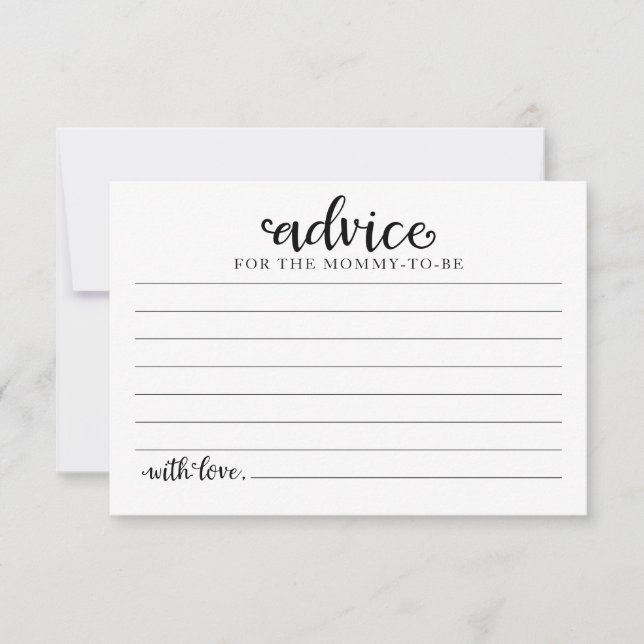 Halloween Girl Baby Shower Advice Cards (Front)