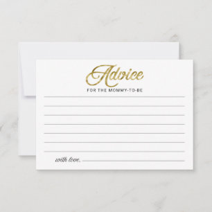 Halloween Girl Baby Shower Advice Cards