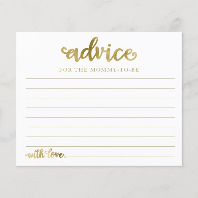 Halloween Girl Baby Shower Advice Cards (Front)