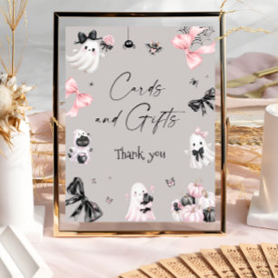 Halloween Girl Baby Shower Cards and Gifts Poster
