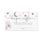 Halloween girl baby shower diaper raffle cards