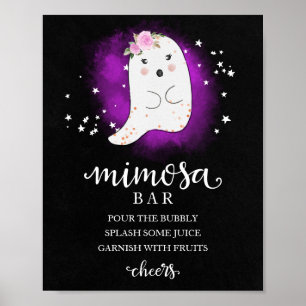 Halloween Girl Baby Shower Mimosa Bar Sign