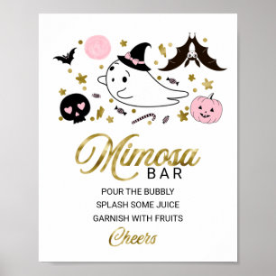 Halloween Girl Baby Shower Mimosa Bar Sign
