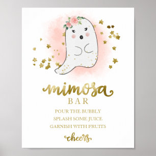 Halloween Girl Baby Shower Mimosa Bar Sign