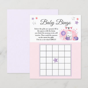 Halloween Girl Baby Shower Pink Baby Bingo Game