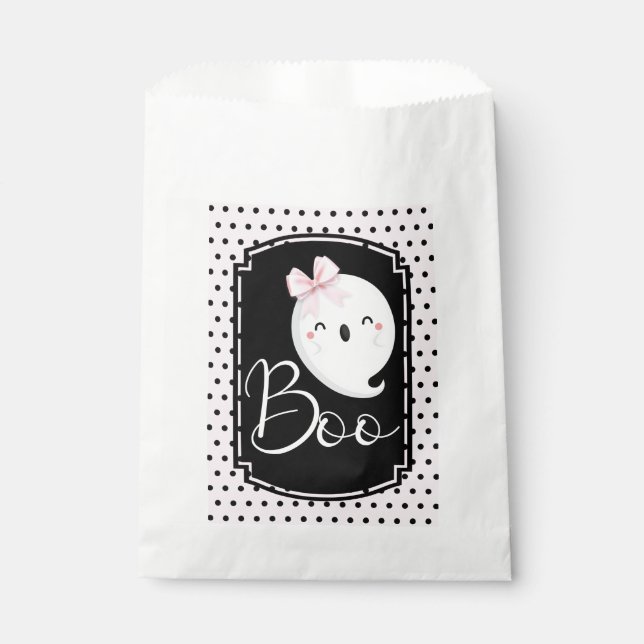 Halloween Girl Birthday Boo Ghost Favour Bag (Front)