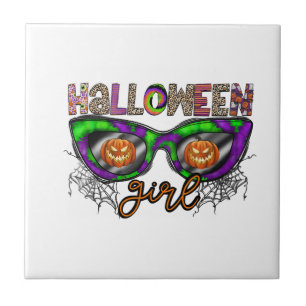 Halloween Girl Ceramic Tile