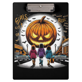 Halloween girl clipboard