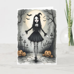 Halloween Girl Holiday Card