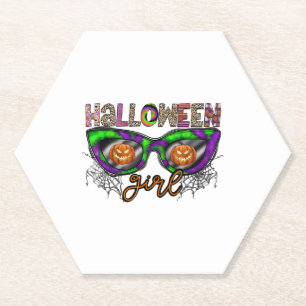 Halloween Girl Paper Coaster