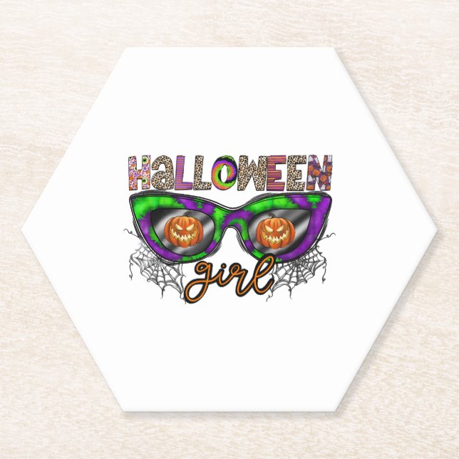 Halloween Girl Paper Coaster (Front)