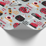 Halloween Girl's Birthday Cake Name Scary Fun Wrapping Paper<br><div class="desc">Halloween Girl's Birthday Cake Name Scary Fun Wrapping Paper</div>