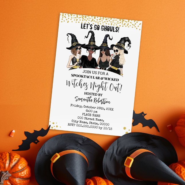 Halloween Girls Night Out Witches Party Invitation (Creator Uploaded)