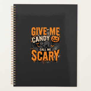Halloween Give Me Candy Scary Cat Planner