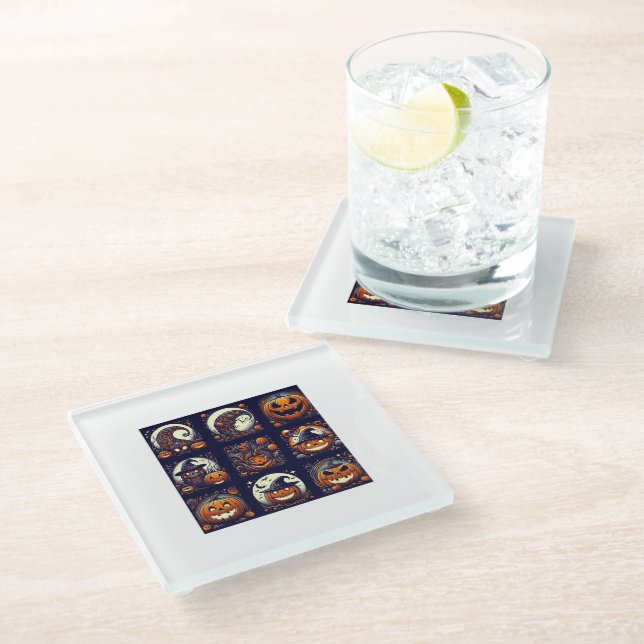 Halloween Glass Coaster (Angled)