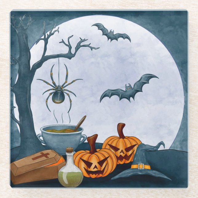 Halloween Glass Coaster (Front)