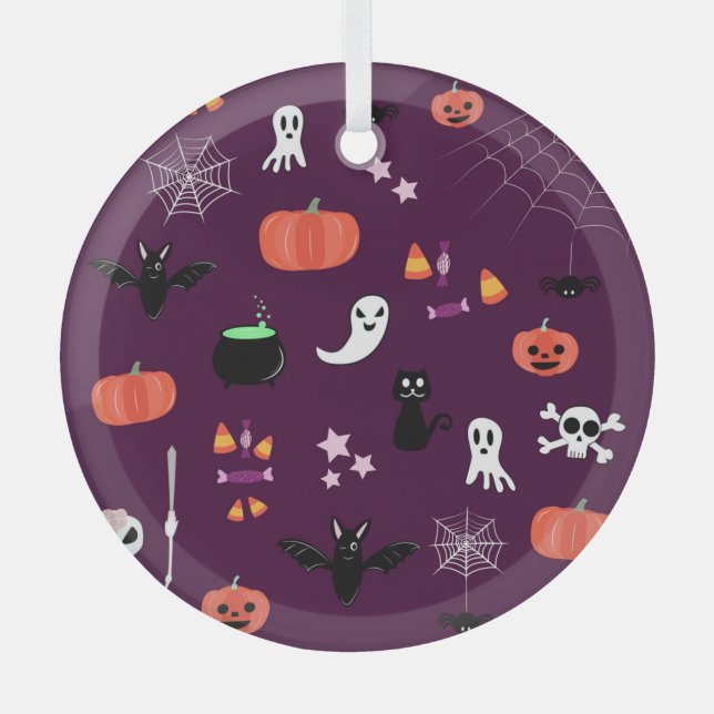 Halloween Glass Tree Decoration (Front)