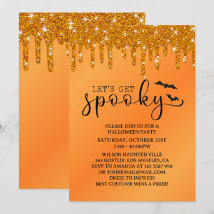 Halloween Glitter Drips Invitation