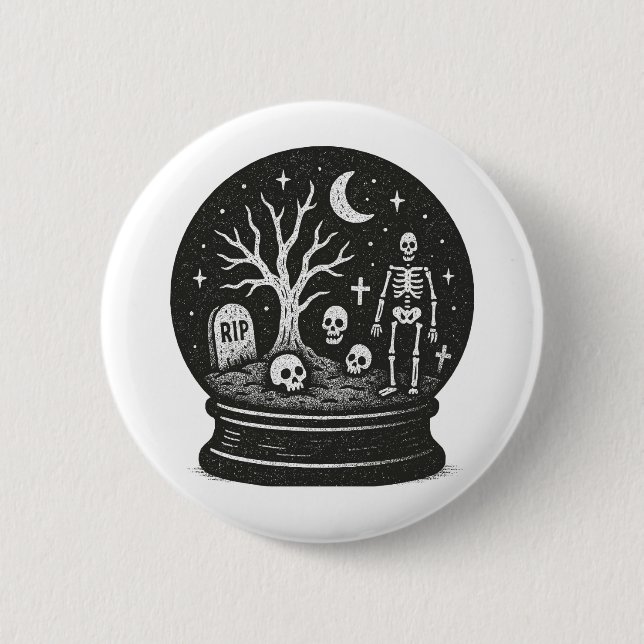 Halloween Globe 6 Cm Round Badge (Front)