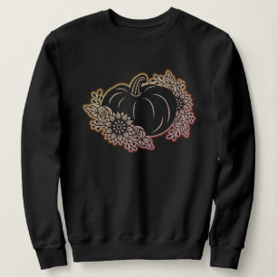 Halloween Glow Pumpkin Sweatshirt Womens