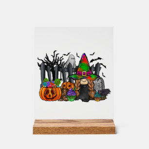 Halloween Gnome Acrylic Sign